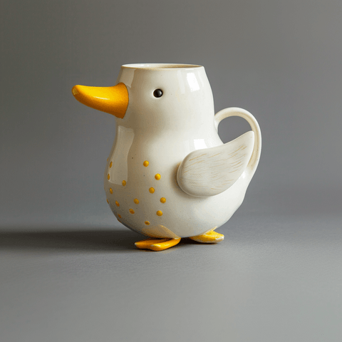 Image of A duck-shaped mug